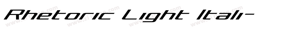 Rhetoric Light Itali字体转换
